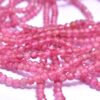 AAA Pink Tourmaline 2mm-3mm Faceted Round Beads | 13inch Strand | Natural Pink Tourmaline Semi Precious Gemstone Faceted Beads for Jewelry