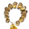 AAA+ Beer Quartz Gemstone 12mm-18mm Twisted Teardrop Briolettes | 4" Strand | Natural Beer Quartz Semi Precious Gemstone Faceted Drop Beads - Image 3