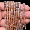 Natural AAA+ Moonstone 3D Cube Faceted Beads | Gemstone 4mm Calibrated Beads 13inch Strand | Multi Moonstone Gemstone Box Loose Fancy Beads - Image 2
