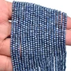 Natural Blue Sapphire Gemstone 3mm Faceted Rondelle Beads | 13inch Strand | AAA+ Blue Sapphire Precious Gemstone Faceted SILVER COATED Beads - Image 3