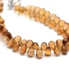 AAA+ Beer Whisky Quartz Gemstone 6x4mm Faceted Teardrop Briolette Beads | 6" Strand | Natural Honey Quartz Semiprecious Gemstone Loose Drops - Image 5