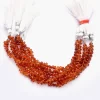 Natural Hessonite Garnet 3x5mm Faceted Teardrop Briolette Beads | 6" Strand | Multi Hessonite Semi Precious Gemstone Loose Drops for Jewelry - Image 2