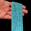 AAA+ Blue Turquoise 4mm-6mm Heishi Smooth Beads | 13" Strand | Natural Arizona Turquoise Semi Precious Gemstone Disc / Coin / Tyre Rondelle - Image 2