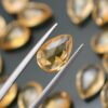 AAA+ Citrine Gemstone Faceted Pear Briolettes | 8x12mm Calibrated Loose Beads | Citrine Semi Precious Gemstone Pear Briolette Beads - Image 4