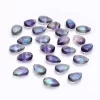 AAA+ Fluorite Gemstone Faceted Pear Briolette | 8x12mm Calibrated Loose Beads | Multi Fluorite Semi Precious Gemstone Pear Briolette Beads