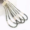 AAA+ Multi Sapphire Precious Gemstone 3mm-5mm Faceted Rondelle Beads | 16inch Strand | White / Green Sapphire Loose Beads for Jewelry - Image 2