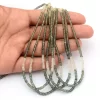 AAA+ Multi Sapphire Precious Gemstone 3mm-5mm Faceted Rondelle Beads | 16inch Strand | White / Green Sapphire Loose Beads for Jewelry - Image 3