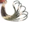AAA+ Multi Sapphire Precious Gemstone 3mm-5mm Faceted Rondelle Beads | 16inch Strand | White / Green Sapphire Loose Beads for Jewelry