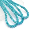 AAA+ Amazonite 5mm-8mm Faceted Rondelle Beads | 10inch Strand | Natural Green Amazonite Semi Precious Gemstone Rondelle Beads for Jewelry