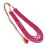 AAA+ Johnson Ruby Smooth Beads Necklace for Her | Natural Ruby Precious Gemstone Handmade Rondelle | Gemstone Long 5 Lines Layering Necklace - Image 3