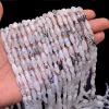 Rare Rutilated Quartz Smooth Barrel Tube Gemstone Beads | 14inch Strand | Natural Black Rutilated Quartz Semi Precious Gemstone Tube Beads