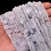 Rutilated Quartz Gemstone Beads, Black Rutile Cuboid Smooth 9x5mm Beads | 14" Strand | Natural Semi Precious Gemstone Tube Beads for Jewelry - Image 2
