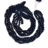 Black Stone Gemstone 4mm Round Smooth Beads | 14" Strand | Natural Black Semi Precious Gemstone Smooth Round Loose Beads for Jewelry Making