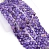 AAA+ Charoite Gemstone Smooth Heart Briolette Beads | 8inch Strand | Russian Purple Charoite Semi Precious Gemstone Beads for Jewelry Making - Image 4