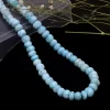 Natural Larimar 7mm-8mm Faceted Rondelle Beads | 16inch Strand | AAA+ Dominican Multi Larimar Semi Precious Gemstone Loose Beads for Jewelry - Image 3