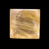 RARE FIND AAA+ Golden Rutilated Quartz Gemstone 20x20mm Buff Top Square Loose Cut Stone | Natural Gold Rutile Gemstone Step Cut Cushion Cut - Image 3
