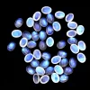 AAA White Rainbow Moonstone 3x4mm / 3x5mm Oval Cabochon | Flashy Bluish Shimmer Moonstone Natural Semi Precious Loose Gemstone Cabochon Lot - Image 2