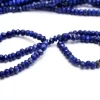 AAA Lapis Lazuli 3mm-4mm Rondelle Beads | 13inch Strand | Blue Natural Lapis Lazuli Faceted Semi Precious Gemstone Beads for Jewelry Making