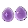 Amethyst Quartz Pear Faceted Cabochon | 25x30mm Rosecut Lot | Amethyst Hydro Quartz Loose Semi Precious Gemstone | Jewelry Making Cabochon - Image 2