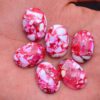 Pink Opal Oval Loose Cabochon | SYNTHETIC Pink Opal Gemstone Cabs | AAA+ Peruvian Pink Opal Semi Precious Gemstone Loose Oval Cabochon Lot - Image 3