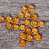 Natural Citrine Gemstone 4mm Round Cabochon | Citrine Semi Precious Gemstone Flat Back Smooth Cabochon | Citrine Loose Gemstone Cabochon