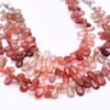 AAA+ Andesine Gemstone 6x9mm-7x10mm Smooth Pear Briolette Beads | Natural Rare Andesine Semi Precious Gemstone Loose Briolettes | 8" Strand