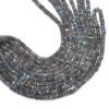 AAA+ Labradorite 4mm-5mm Smooth Heishi / Spacer Beads | 16inch Strand | Natural Labradorite Blue Fire Semi Precious Gemstone Tyre Rondelle - Image 2