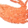 AAA+ Peach Moonstone 6x4mm-7x5mm Faceted Teardrop Briolette Beads | Rare Multi Moonstone Semiprecious Gemstone Teardrop Beads | 7inch Strand - Image 3