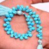 AAA+ Sleeping Beauty Turquoise 7x5mm Pear Faceted Briolette Beads | 8inch Strand | Natural Blue Turquoise Semi Precious Gemstone Loose Beads - Image 3