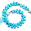 AAA+ Sleeping Beauty Turquoise 7x5mm Pear Faceted Briolette Beads | 8inch Strand | Natural Blue Turquoise Semi Precious Gemstone Loose Beads