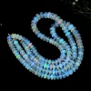 HUGE SIZE AAA+ Ethiopian Opal Multi Fire 7mm-10mm Faceted Rondelle Beads | 16" Strand | Natural Ethiopian Welo Opal Precious Gemstone Beads