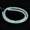 High Fire AAA+ Ethiopian Opal 4mm-6mm Heishi Faceted Beads | 16" Strand | Ethiopian Welo Opal Precious Gemstone Wheel / Disc / Spacer Beads