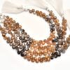 AAA+ Golden Shine Moonstone 5mm-7mm Smooth Heart Briolette Beads | Multi Moonstone Golden Fire Semi Precious Gemstone Beads | 8inch Strand - Image 6