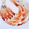 AAA Mexican Fire Opal Gemstone Smooth Pear Briolette Beads | 8inch Strand | Fire Opal Semi Precious Gemstone Loose Briolettes for Jewelry - Image 3