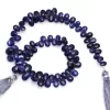 Natural Blue Sapphire Pear Faceted Briolettes | 10inch Strand | AAA+ Multi Blue Sapphire Gemstone Faceted Briolette Loose Beads for Jewelry - Image 2