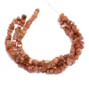 Natural Peach Gemstone Nuggets Beads | Moonstone Semi Precious Gemstone 6mm-8mm Faceted Step Cut Tumbled Beads for Jewelry | 8inch Strand - Image 2