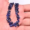 Natural Blue Sapphire Pear Faceted Briolettes | 10inch Strand | AAA+ Multi Blue Sapphire Gemstone Faceted Briolette Loose Beads for Jewelry - Image 3