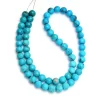 AAA+ Natural Turquoise 8mm-9mm Round Faceted Beads | 18inch Strand | Shaded Arizona Turquoise Semi Precious Gemstone Loose Beads | 1mm Hole - Image 2