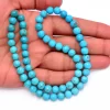 AAA+ Natural Turquoise 8mm-9mm Round Faceted Beads | 18inch Strand | Shaded Arizona Turquoise Semi Precious Gemstone Loose Beads | 1mm Hole - Image 5