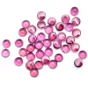AAA Rhodolite Garnet 4mm Round Smooth Cabochon | Natural Purple Rhodolite Semi Precious Loose Gemstone Round Cabochon Lot For Jewelry Making