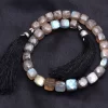 AAA Labradorite Faceted 3D Cube | 5mm to 8mm Graduating Beads 8inch Strand 97 Carats | Natural Labradorite Semi Precious Gemstone Fire Beads