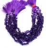 AAA+ Amethyst Gemstone 6x4mm Faceted Teardrop Briolette Beads | 8inch Strand | African Amethyst Semi Precious Gemstone Teardrop Briolettes - Image 2