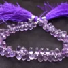 Brazilian Amethyst Teardrop Briolette Beads | 7x5mm Faceted Drops 8" Strand | Natural Amethyst Semi Precious Gemstone Loose Teardrop Beads