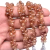 AAA+ Brown Zircon Gemstone Faceted Teardrop Briolette Beads | 5inch Strand | Natural Multi Zircon Semi Precious Gemstone Teardrop Briolette - Image 3