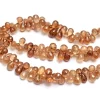AAA+ Brown Zircon Gemstone Faceted Teardrop Briolette Beads | 5inch Strand | Natural Multi Zircon Semi Precious Gemstone Teardrop Briolette - Image 2