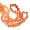 AAA+ Peach Moonstone 7mm-8mm Heart Briolette Beads | 7inch Strand | Natural Rare Multi Peach Moonstone Semi Precious Gemstone Faceted Beads - Image 2