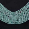 AAA+ Green Fluorite Gemstone 3mm Faceted Rondelle Beads | 13" Strand | Natural Fluorite Semiprecious Gemstone Loose Beads for Jewelry Making