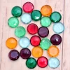 AAA+ Gemstone Mix Color Round Rosecut 16mm Faceted Cabochon | Multi Gemstone Hydro Quartz Loose Semi Precious Stones | Jewelry Making Cabs