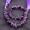 AAA+ Amethyst Hydro Quartz 6x4mm Faceted Teardrop Briolette Beads | 7inch Strand | Amethyst Color Quartz Semi Precious Gemstone Drops Beads - Image 2