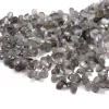 AAA+ Grey Moonstone 7x10mm Pear Briolette Beads | 7inch Shaded Strand | Natural Moonstone Semi Precious Gemstone Faceted Loose Briolettes